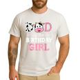 Dad Of The Birthday Girl Shirt Farm Cow Daddy Papa 1st Men's Casual T-Shirt White