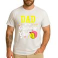 Dad Of The Birthday Girl Softball Player Theme B-Day Daddy Men's Casual T-Shirt White