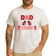 Dad Of The Birthday Twins Ladybug Birthday Family Matching Men's Casual T-Shirt White