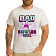 Dad Of The Bowler Girl Matching Family Bowling Birthday Men's Casual T-Shirt White
