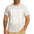 Dad Of CORA Father's Day Personalized Name Joke Men's Casual T-Shirt White
