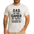 Dad By Day Gamer By Night Father's Day Gaming Men's Casual T-Shirt White