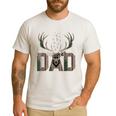 Dad Deer Hunting Camo Father Hunters Buck Camouflage Nature Men's Casual T-Shirt White