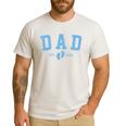 Dad Est 2026 Blue Baby Feet First Time Boy Daddy Men's Casual T-Shirt White