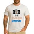 Dad Of A Hip Dysplasia Warrior Beige Blue Hip Dysplasia Men's Casual T-Shirt White