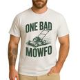 Dad Lawn Mowing One Bad Mowfo Mower Dad Gardening Men's Casual T-Shirt White