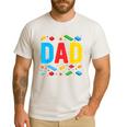 Dad Master Builder Building Bricks Blocks Family Fathers Day Men's Casual T-Shirt White