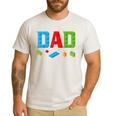 Dad Master Builder Building Bricks Blocks Family Set Parents Small Men's Casual T-Shirt White