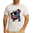 Dad Mom Cool Dog Sunglasses Pitbull Men's Casual T-Shirt White