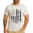 Dad Patriotic American USA Flag Father's Day Dad Men's Casual T-Shirt White