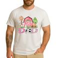 Dad Pink Farm Animal Birthday Kids Matching Family Men's Casual T-Shirt White