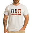 Dad Protector Hero Legend USA Flag Dad Father's Day Men's Casual T-Shirt White