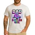 Dad Of Roller Girl Roller Skating Birthday Matching Family Men's Casual T-Shirt White