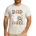 Dad Of The Wild And Three 3 Birthday Zoo Theme Safari Jungle Men's Casual T-Shirt White