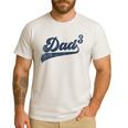 Dad3 Dad Cubed Father Of Three Daddy 3 Third Time Dad Men's Casual T-Shirt White