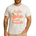 Dada Dad First Birthday One Sweet Peach Bday Family Matching Men's Casual T-Shirt White