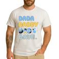 Dada Daddy Dad Bruh Fathers Day Blue Dog Men's Casual T-Shirt White