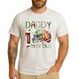 Daddy Of The 1 Year Old Football Lover 1st Birthday Boy Men's Casual T-Shirt White