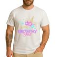 Daddy Of The Birthday Princess Girl Dad Unicorn Bday Party Men's Casual T-Shirt White