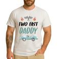 Daddy Dad 2nd Birthday Two Fast Race Car Second Bday Party Men's Casual T-Shirt White