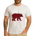 Daddy Dad Bear Pajama Red Buffalo Xmas Family Christmas Men's Casual T-Shirt White