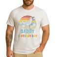 Daddy Dinosaur Of The Birthday Boy Dad Matching Family Men's Casual T-Shirt White Daddy Dinosaur Of The Birthday Boy Dad Matching Family Men's Casual T-Shirt White