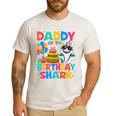 Daddy Of The Shark Birthday Dad Matching Family Men's Casual T-Shirt White