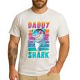 Daddy Shark Retro Vintage Dad Men's Casual T-Shirt White