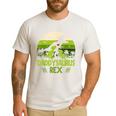 Daddysaurus Rex 2 Kids Sunset Tshirt For Fathers Day Men's Casual T-Shirt White Daddysaurus Rex 2 Kids Sunset Tshirt For Fathers Day Men's Casual T-Shirt White