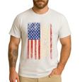 Dance Dad US American Flag Shirt Dancer Dancing Father Men Men's Casual T-Shirt White