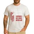 Daughter Gun Shovel Alibi Mom Dad Guns Joke -ON Back Men's Casual T-Shirt White Daughter Gun Shovel Alibi Mom Dad Guns Joke -ON Back Men's Casual T-Shirt White