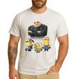 Despicable Me Minions Father's Day 1 Dad Cardboard Sign Men's Casual T-Shirt White