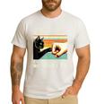 I Didn't Choose The Cat Dad Life Funny Cat Lovers Vintage Men's Casual T-Shirt White