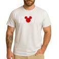 Disney Mickey And Friends Dad Mickey Distressed Text Logo Men's Casual T-Shirt White
