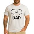 Disney Mickey And Friends Dad Mickey Ears Outline Logo Men's Casual T-Shirt White