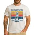 Dog Golden Dad Vintage Golden Retriever Dad Small Men's Casual T-Shirt White