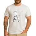 Dog Guitarist Guitar Australian Shepherd Dad Mom Men's Casual T-Shirt White