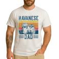 Dog Havanese Dad Vintage Havanese Dad Men's Casual T-Shirt White Dog Havanese Dad Vintage Havanese Dad Men's Casual T-Shirt White