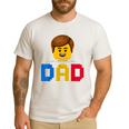 Family Dad Master Builder Building Bricks Blocks Fathers Day Men's Casual T-Shirt White
