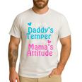 Family Tee I Got My Daddy's Temper And Mama's Attitude Men's Casual T-Shirt White Family Tee I Got My Daddy's Temper And Mama's Attitude Men's Casual T-Shirt White