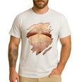 Fat Hairy Guy Big Stomach & Man Boobs Fat Dad BOD Men's Casual T-Shirt White