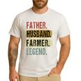 Father Husband Farmer Legend Vintage Dad Father's Day Men's Casual T-Shirt White
