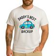 Father Son Daughter Daddy's Best Backup Father's Day Toddler Men's Casual T-Shirt White