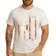 Father's Day Baseball Papa USA Flag Dad Men Baseball Men's Casual T-Shirt White
