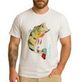 Fishing Shirts PEACOCK BASS Fishing Art Shirt For Dad Men's Casual T-Shirt White
