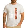 Football Kicker Dad Of A Football Kicker Father US Flag Men's Casual T-Shirt White Football Kicker Dad Of A Football Kicker Father US Flag Men's Casual T-Shirt White