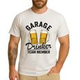 Garage Drinker Team Member Day Drinking Dad Beer Garage Men's Casual T-Shirt White