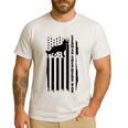 German Shepherd Dad Vintage Flag Patriotic Dog Men's Casual T-Shirt White