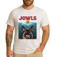 German Shepherd Jowls Hamburger GSG Dog Mom Dog Dad Men's Casual T-Shirt White