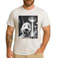 Goldendoodle Alien UFO Taking a Selfie Dog Mom Dad Men's Casual T-Shirt White